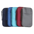 2500 Soft Zip travel wallet colour range in navy, royal blue, aqua, wine and grey