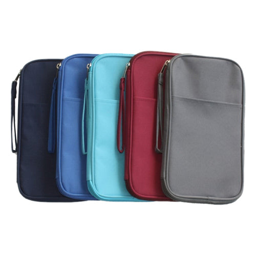 2500 Soft Zip travel wallet colour range in navy, royal blue, aqua, wine and grey