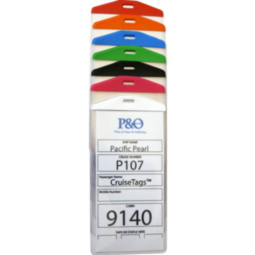 SET OF 4 CruiseBagTags™ with ColourTop and loop - 7804AU
