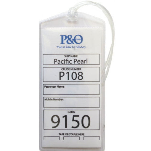 Clear Cruise BagTags™ with Clear Loop – 7770AU