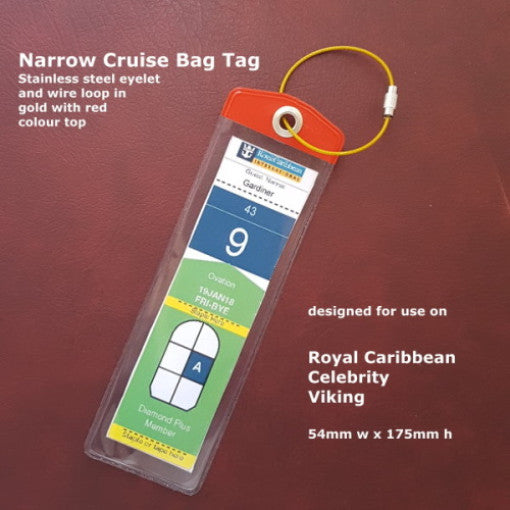 Narrow CruiseBagTags™ with Stainless Steel Loop & Eyelet - 7831AU