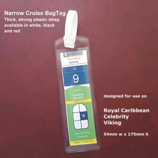 Narrow CruiseBagTags™ with ColourTop and Strap – 7811AU