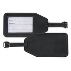 7770 vegan leather luggage tag with buckle strap and name and address panel